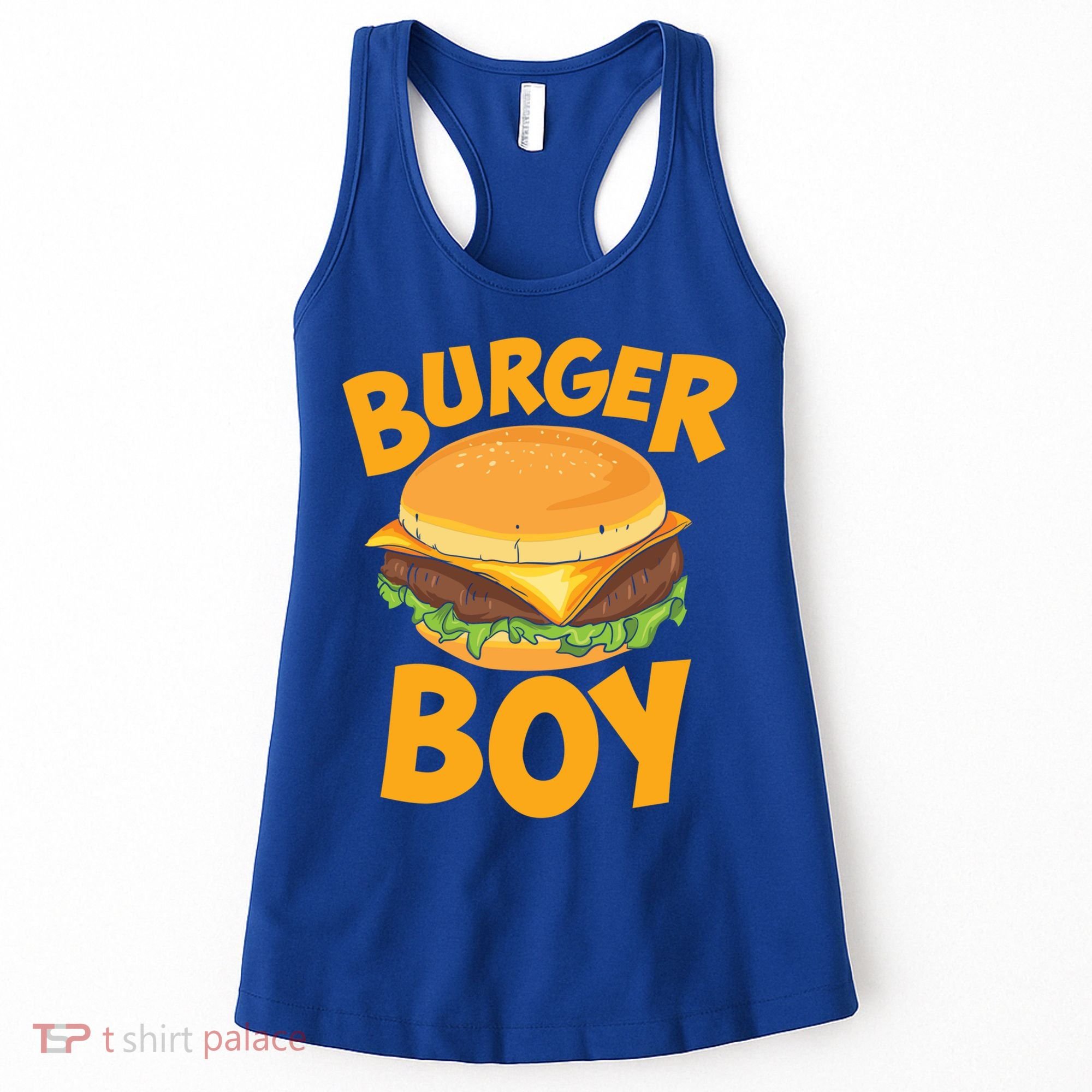 Burger Boy Loves Cheeseburger And Hamburger Gift Women's Tank Top