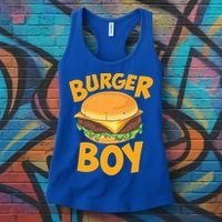Burger Boy Loves Cheeseburger And Hamburger Gift Women's Tank Top thumb 3