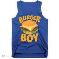 Burger Boy Loves Cheeseburger And Hamburger Gift Tank Top thumb 0