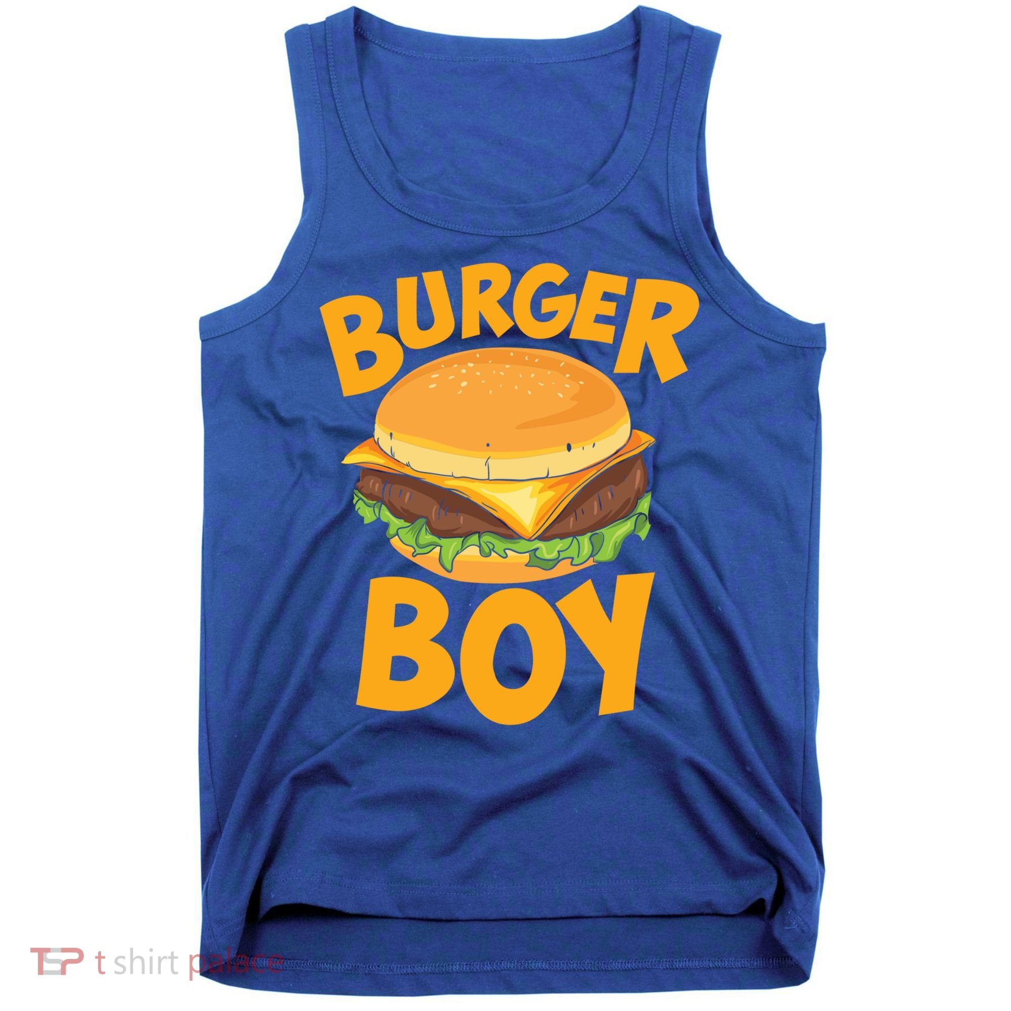 Burger Boy Loves Cheeseburger And Hamburger Gift Tank Top