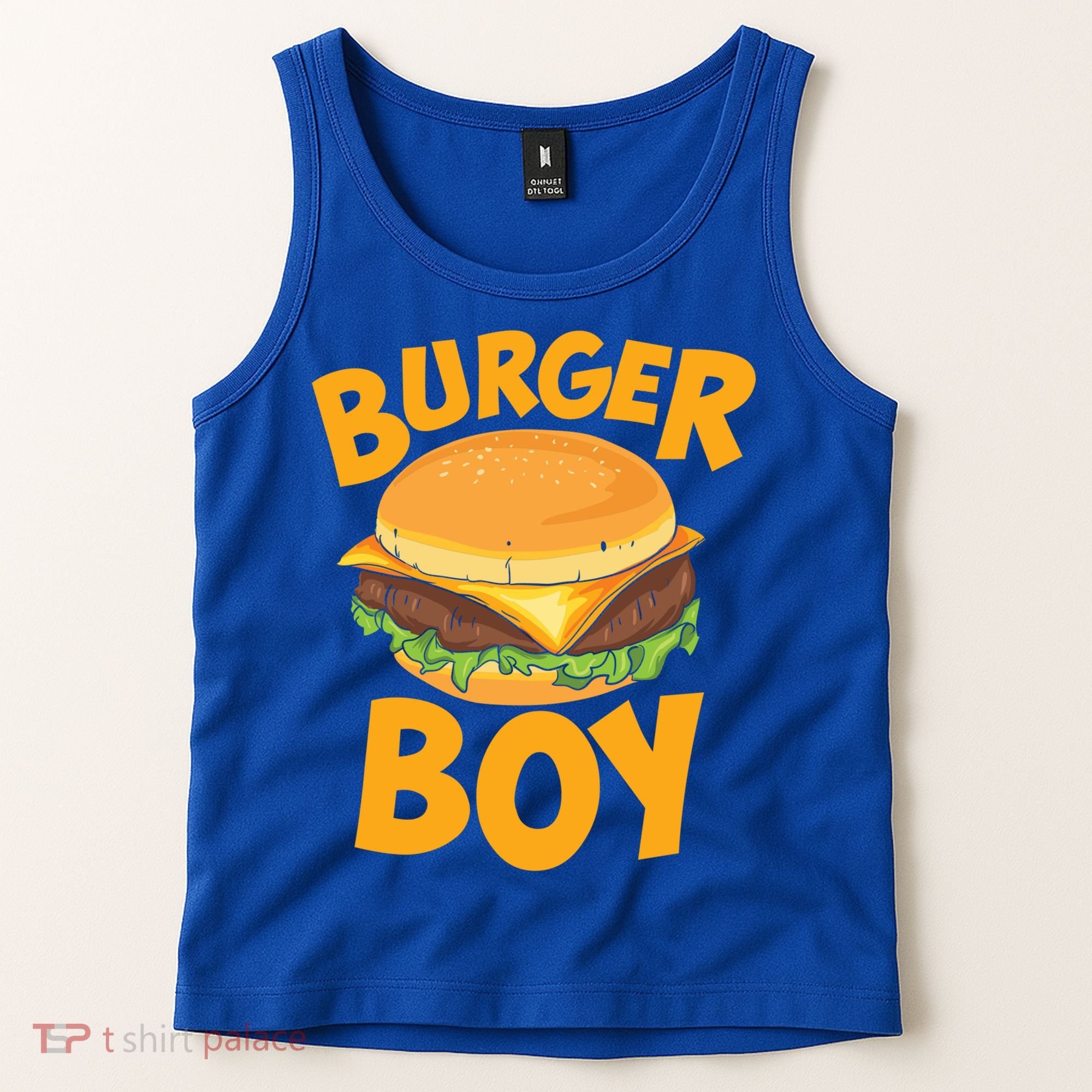 Burger Boy Loves Cheeseburger And Hamburger Gift Tank Top