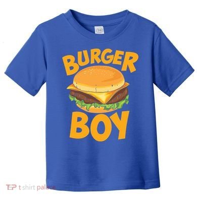Burger Boy Loves Cheeseburger And Hamburger Gift Toddler T-Shirt