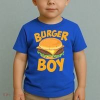 Burger Boy Loves Cheeseburger And Hamburger Gift Toddler T-Shirt thumb 2