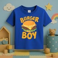 Burger Boy Loves Cheeseburger And Hamburger Gift Toddler T-Shirt thumb 3