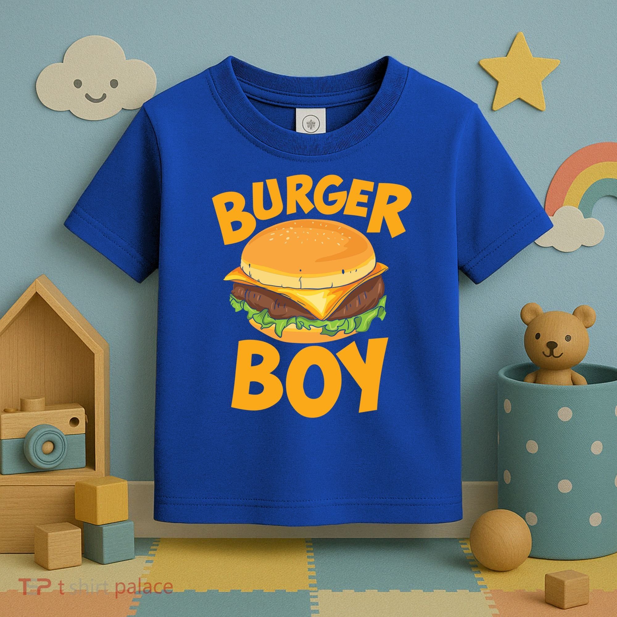 Burger Boy Loves Cheeseburger And Hamburger Gift Toddler T-Shirt