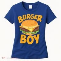 Burger Boy Loves Cheeseburger And Hamburger Gift Women's T-Shirt thumb 0