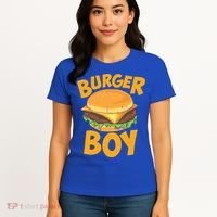 Burger Boy Loves Cheeseburger And Hamburger Gift Women's T-Shirt thumb 4
