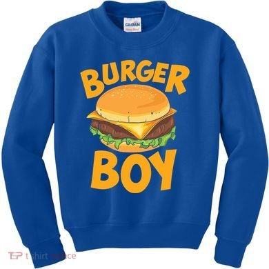 Burger Boy Loves Cheeseburger And Hamburger Gift Kids Sweatshirt