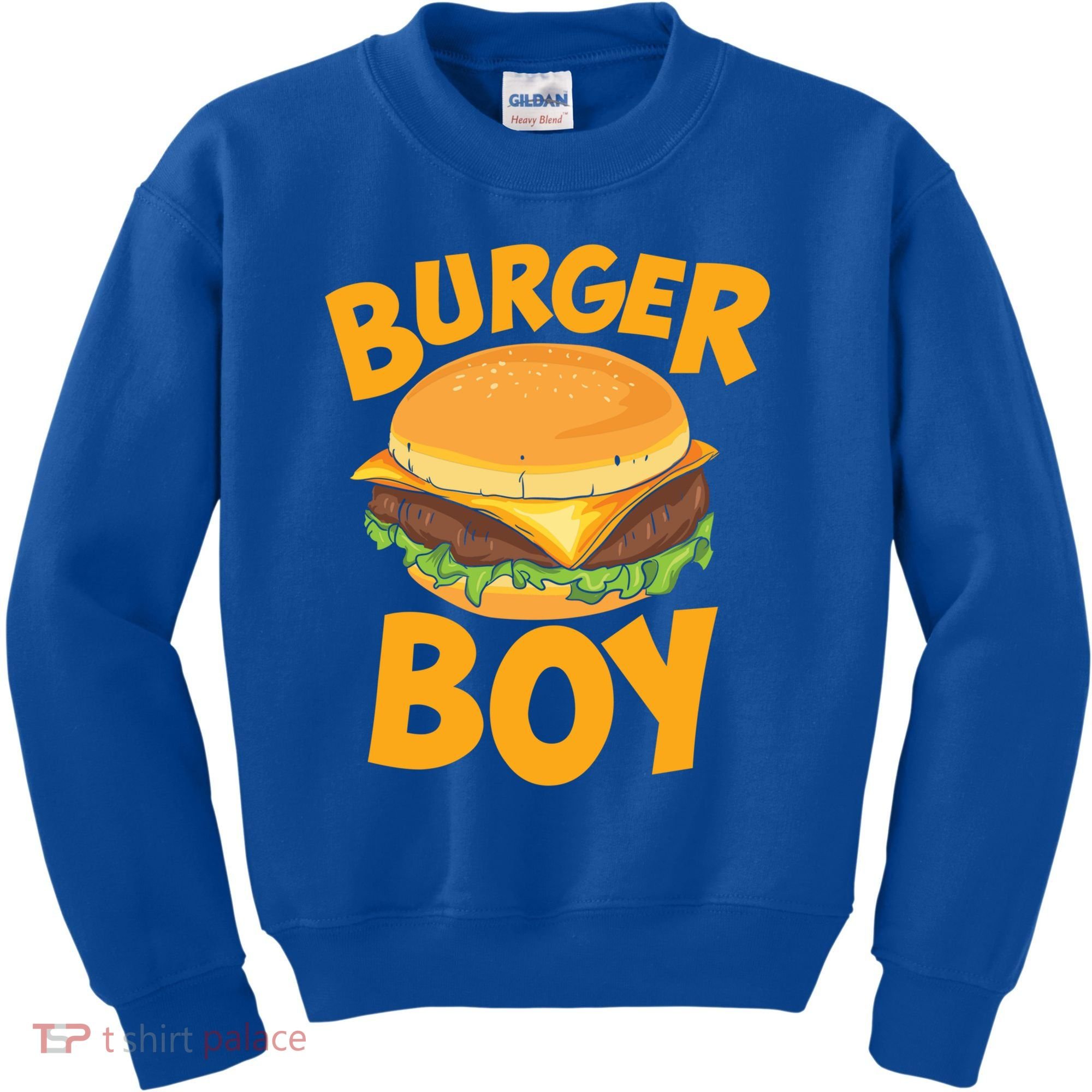 Burger Boy Loves Cheeseburger And Hamburger Gift Kids Sweatshirt