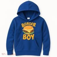 Burger Boy Loves Cheeseburger And Hamburger Gift Kids Hoodie thumb 0