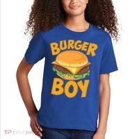 Burger Boy Loves Cheeseburger And Hamburger Gift Kids T-Shirt thumb 2