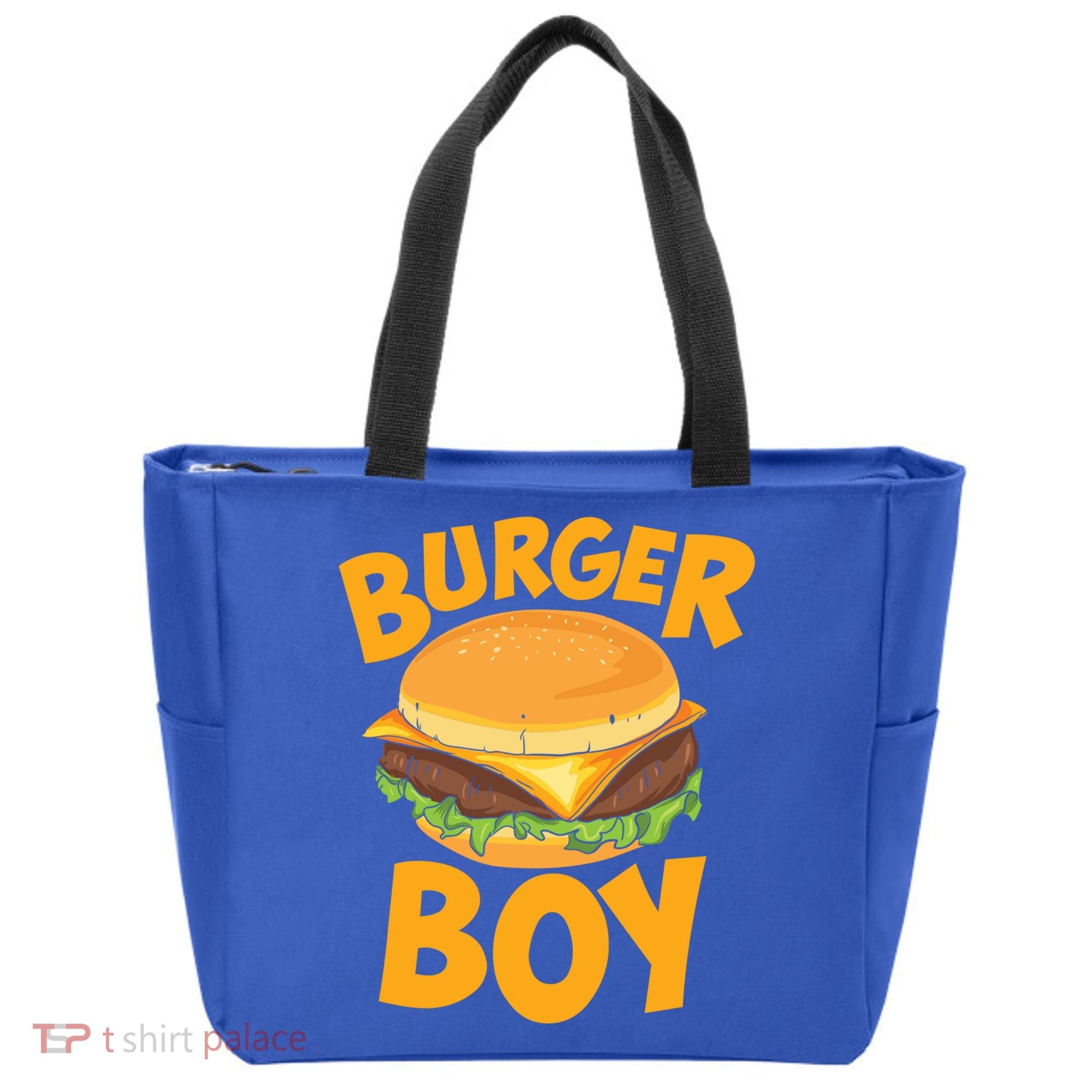 Burger Boy Loves Cheeseburger And Hamburger Gift Tote Bag