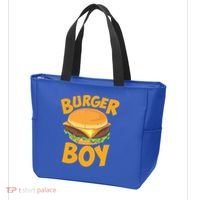 Burger Boy Loves Cheeseburger And Hamburger Gift Tote Bag thumb 3