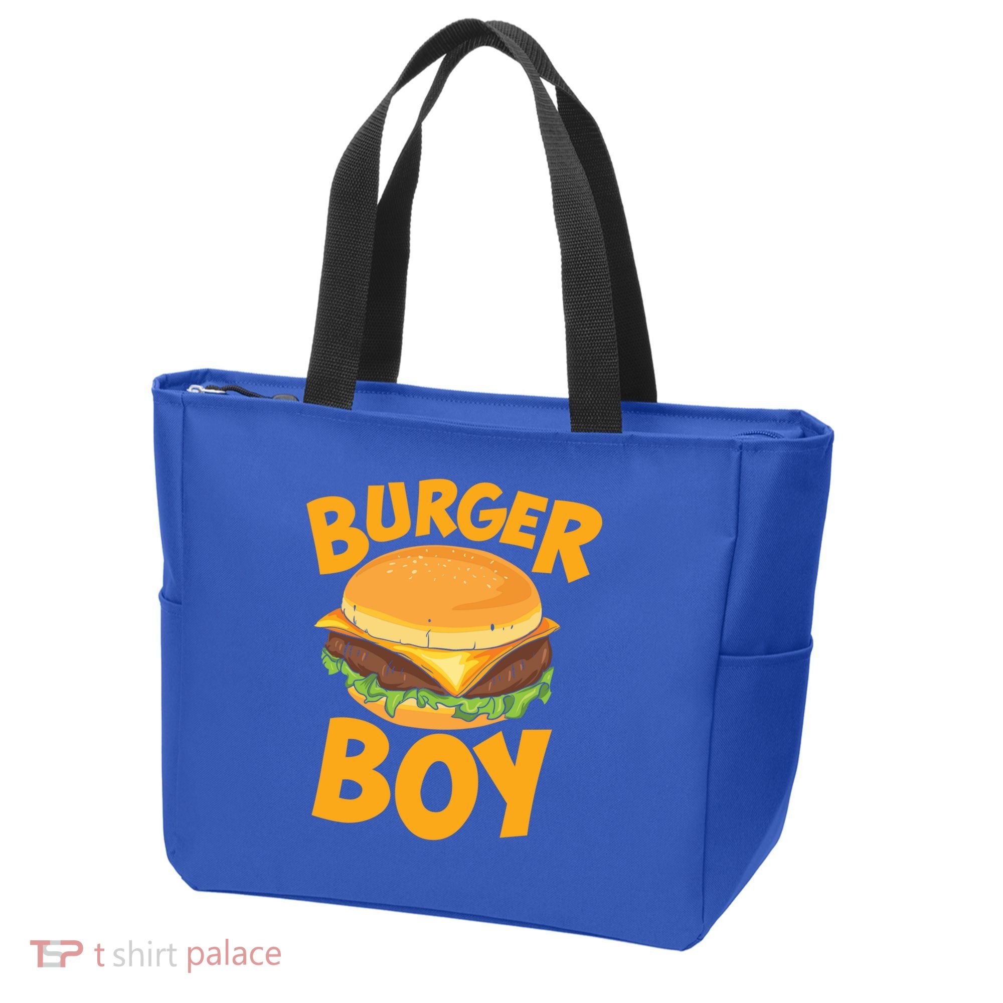 Burger Boy Loves Cheeseburger And Hamburger Gift Tote Bag