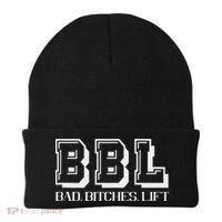 Bad Bitches Lift Heavy Gym Workout Motivation Beanie thumb 0