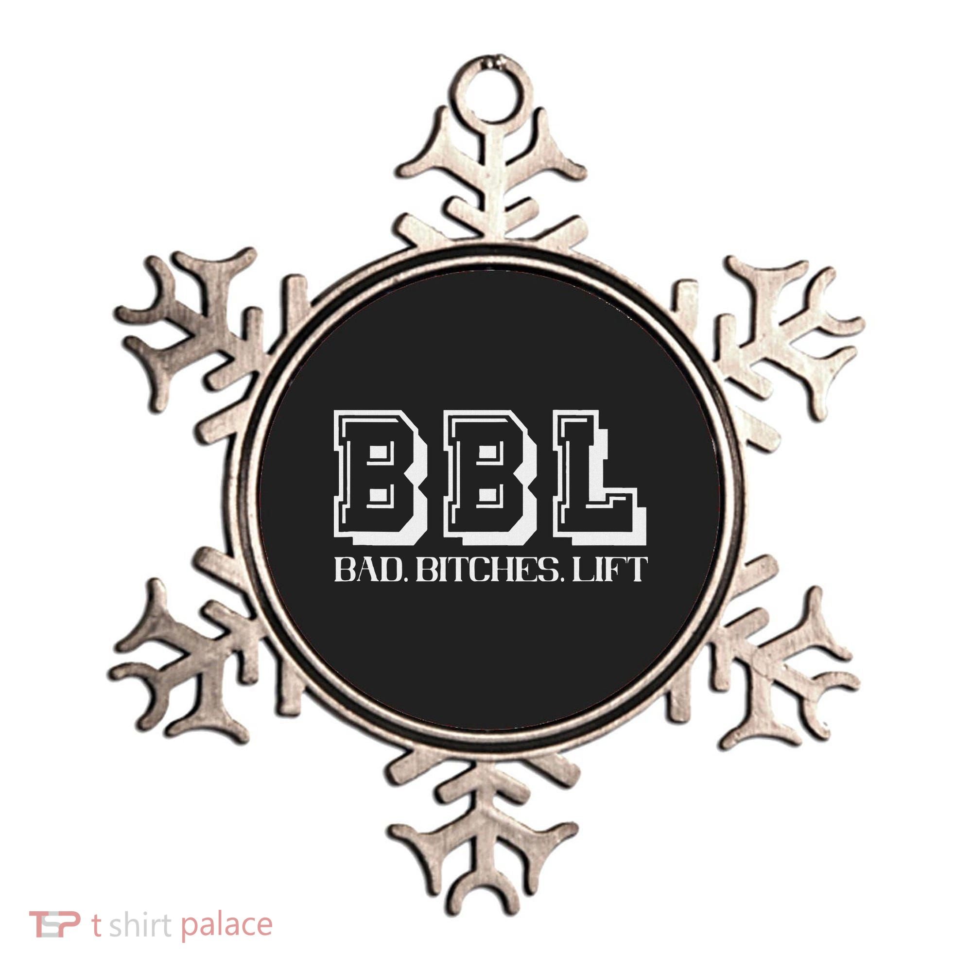 Bad Bitches Lift Heavy Gym Workout Motivation Ornament
