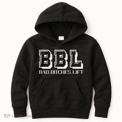 Bad Bitches Lift Heavy Gym Workout Motivation Kids Hoodie