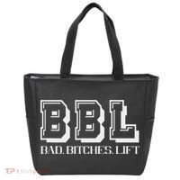 Bad Bitches Lift Heavy Gym Workout Motivation Tote Bag thumb 0