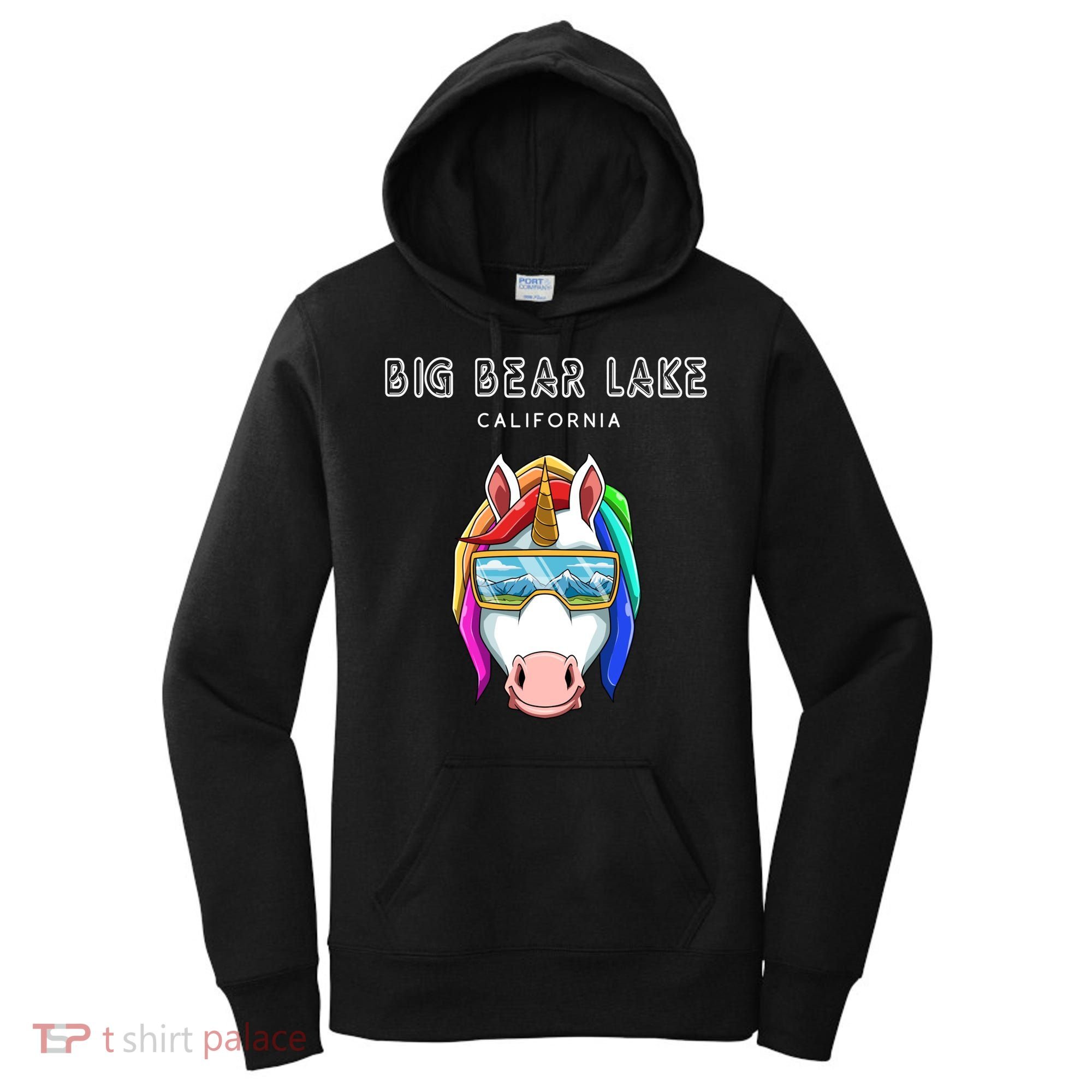 Big Bear Lake California Usa Ski And Snowboard Unicorn Great Gift Women's Hoodie