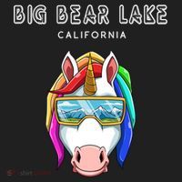 Big Bear Lake California Usa Ski And Snowboard Unicorn Great Gift Golf Towel thumb 3