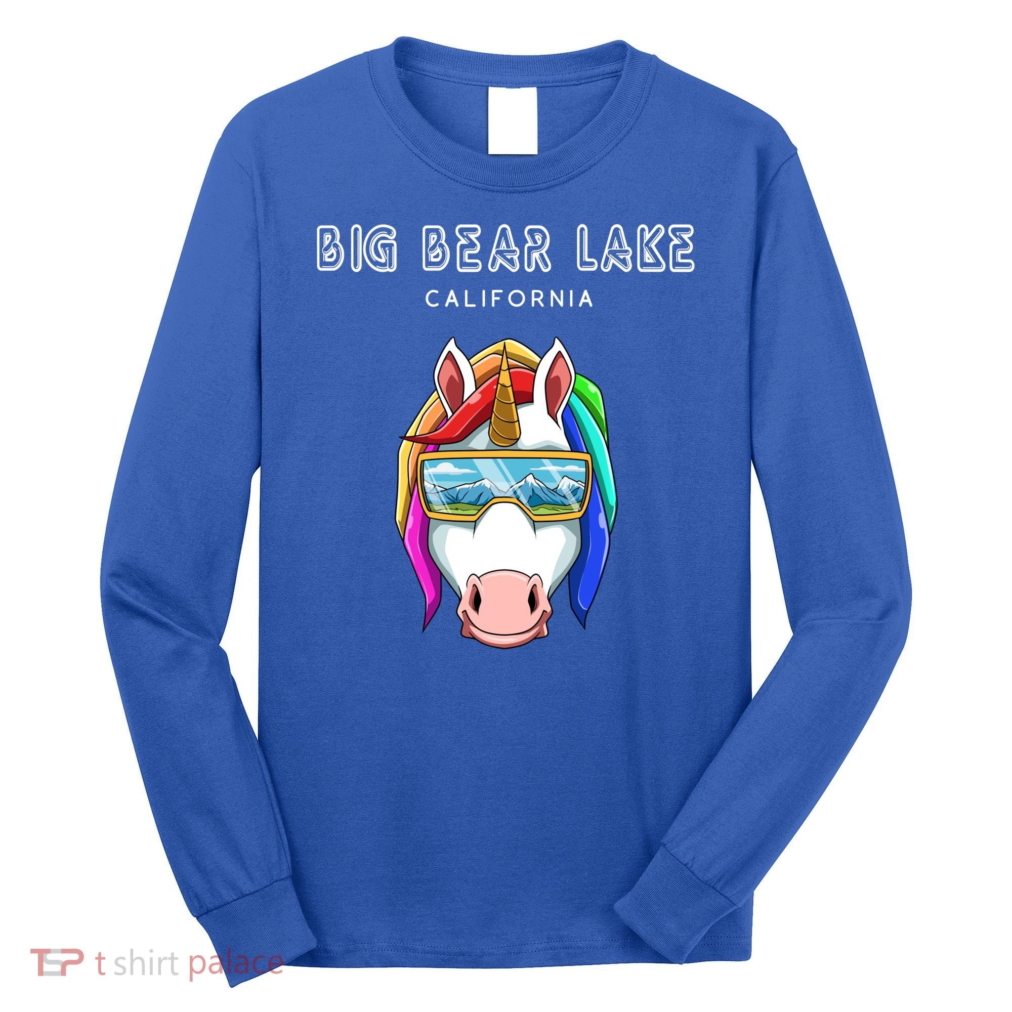 Big Bear Lake California Usa Ski And Snowboard Unicorn Great Gift Long Sleeve Shirt