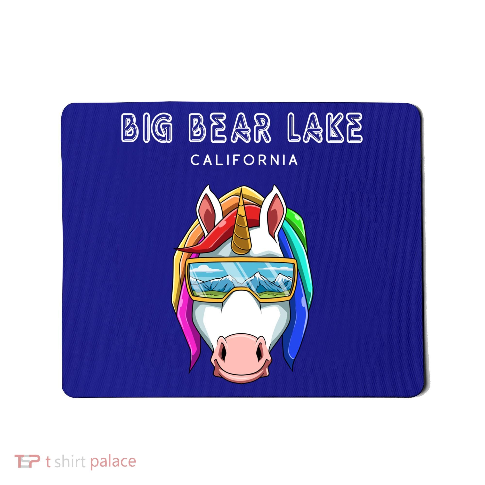 Big Bear Lake California Usa Ski And Snowboard Unicorn Great Gift Mousepad