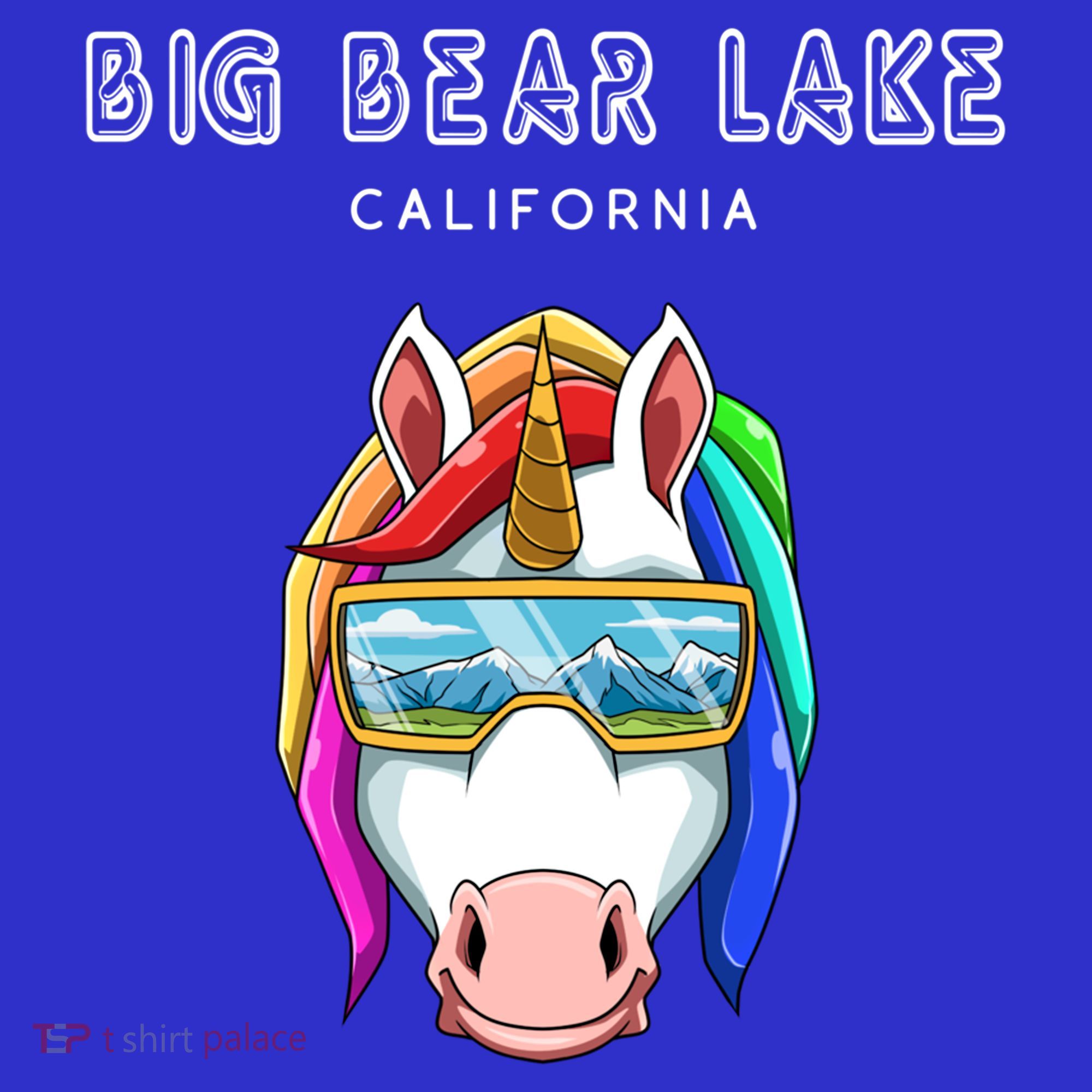 Big Bear Lake California Usa Ski And Snowboard Unicorn Great Gift Mousepad