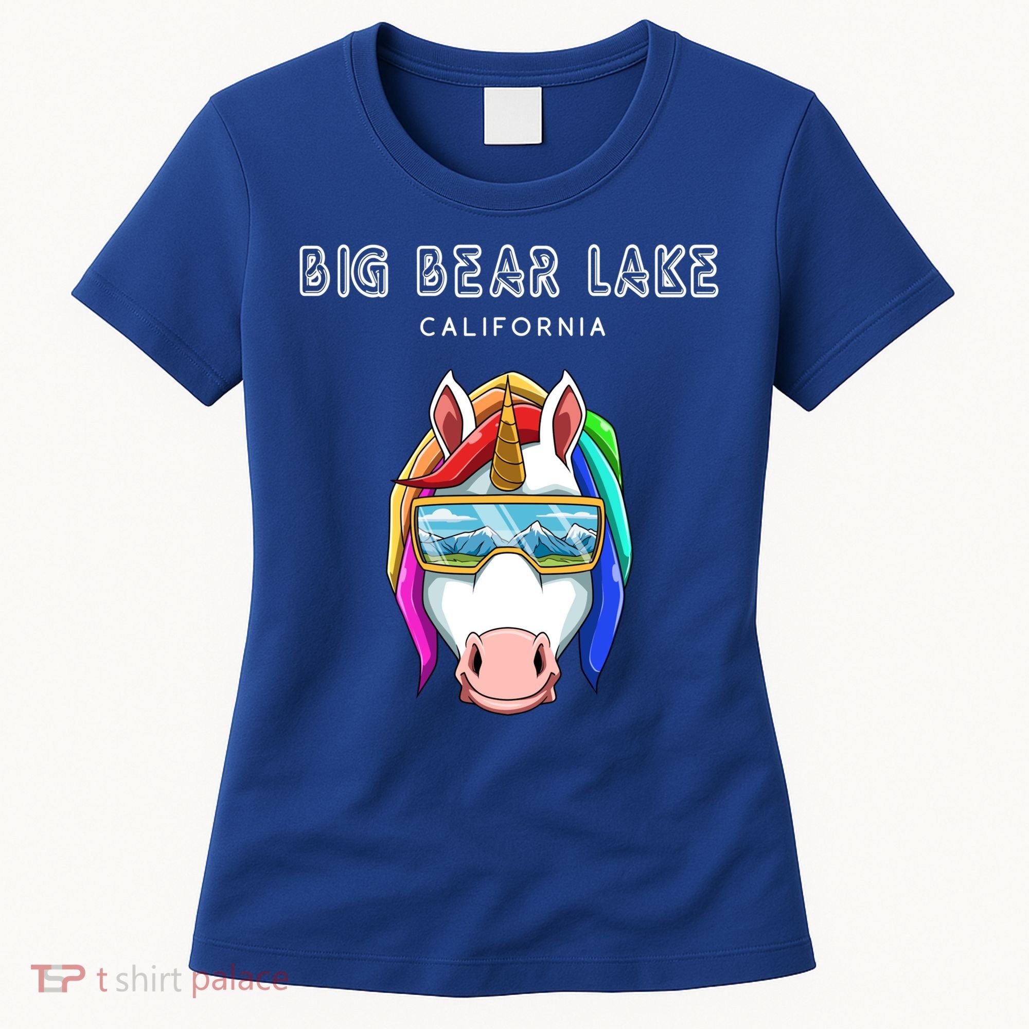 Big Bear Lake California Usa Ski And Snowboard Unicorn Great Gift Women's T-Shirt