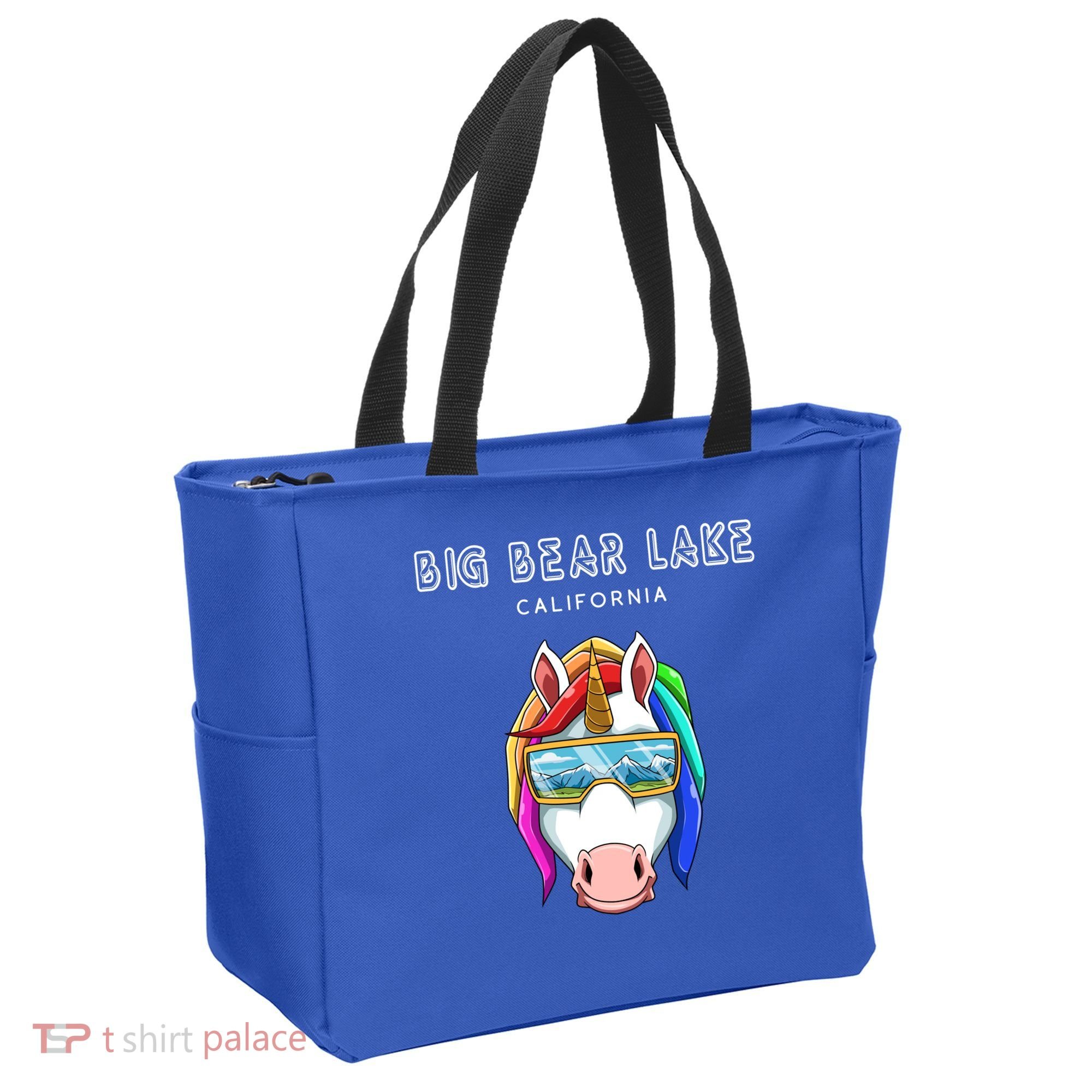 Big Bear Lake California Usa Ski And Snowboard Unicorn Great Gift Tote Bag