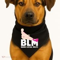BLM Bang Local Milfs Funny Sexy Milf Quote USA-Made Doggie Bandana thumb 1