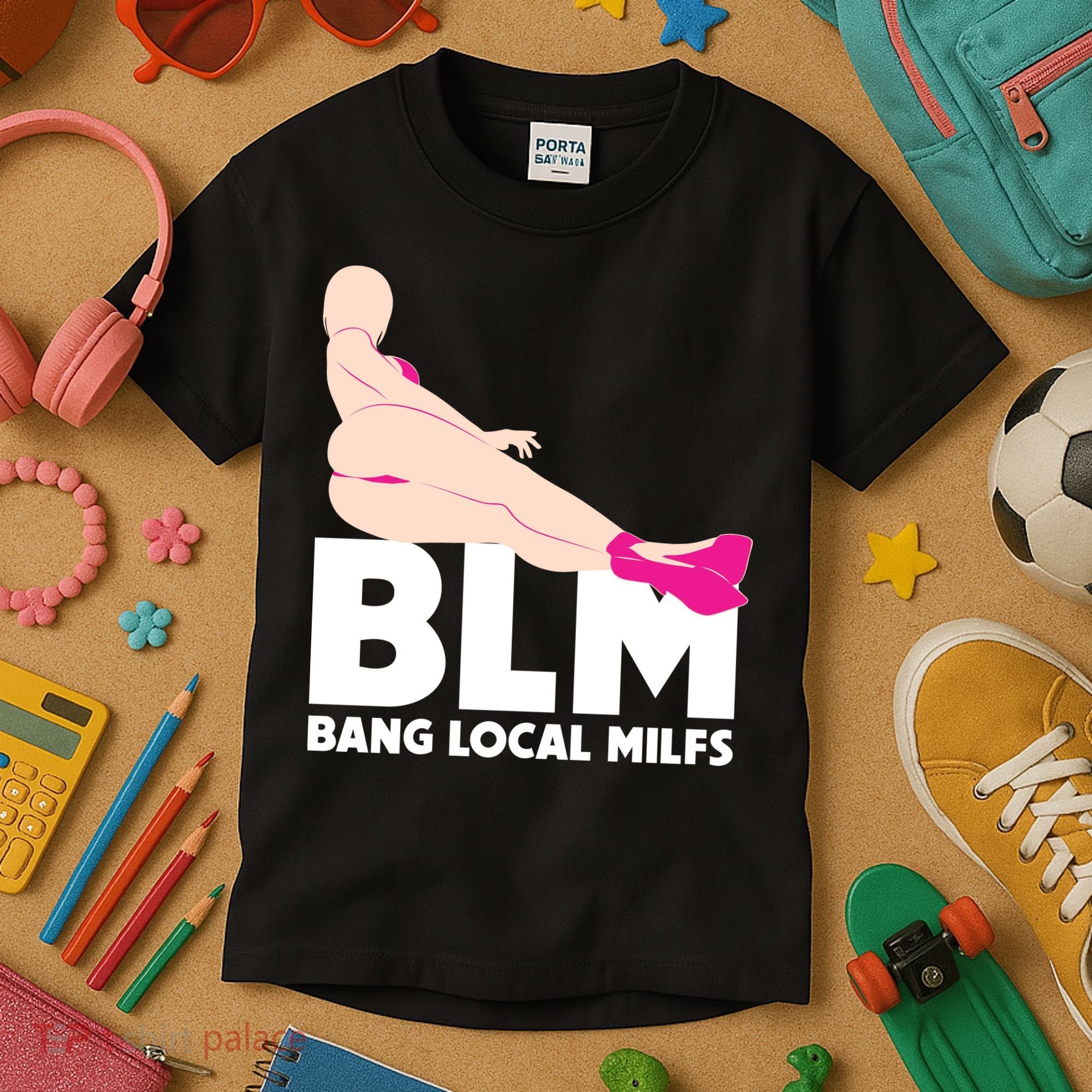 BLM Bang Local Milfs Funny Sexy Milf Quote Kids T-Shirt