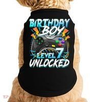 Birthday Boy Level 7 Unlocked Video Game Birthday Party Doggie Tank thumb 0
