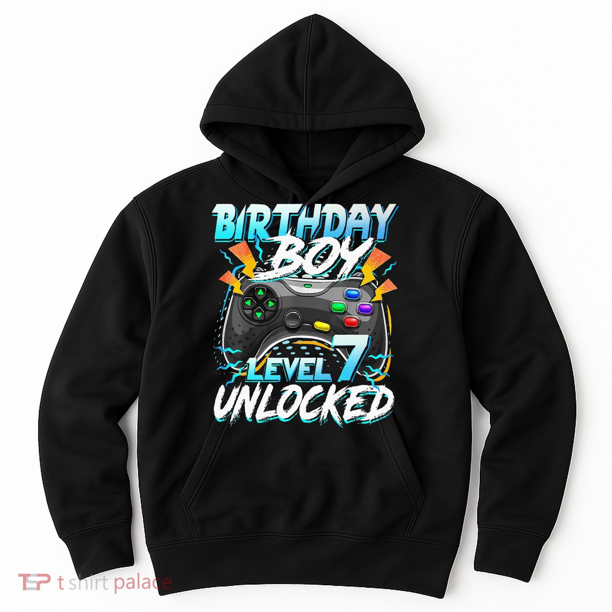 Birthday Boy Level 7 Unlocked Video Game Birthday Party Hoodie
