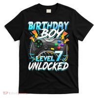 Birthday Boy Level 7 Unlocked Video Game Birthday Party T-Shirt thumb 0