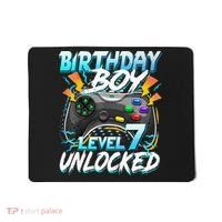 Birthday Boy Level 7 Unlocked Video Game Birthday Party Mousepad thumb 0