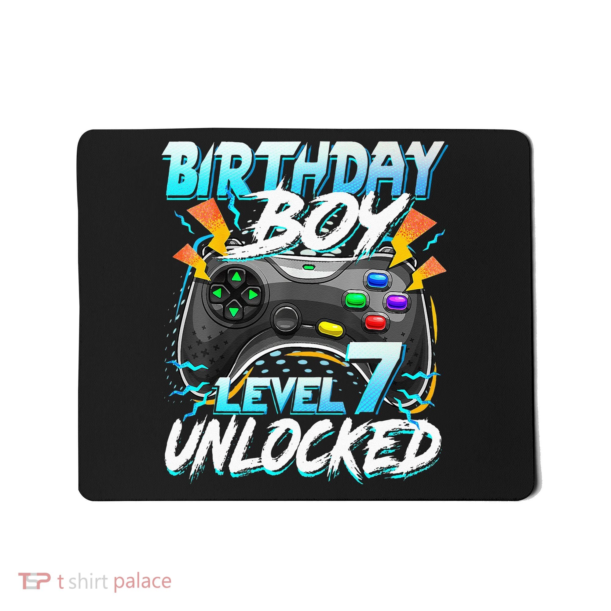 Birthday Boy Level 7 Unlocked Video Game Birthday Party Mousepad