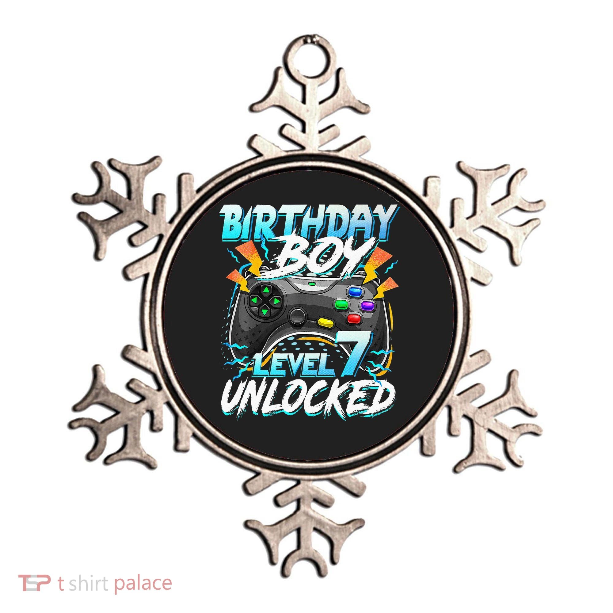 Birthday Boy Level 7 Unlocked Video Game Birthday Party Ornament