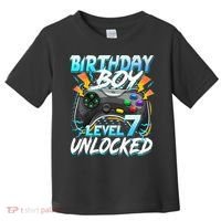 Birthday Boy Level 7 Unlocked Video Game Birthday Party Toddler T-Shirt thumb 0