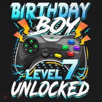 Birthday Boy Level 7 Unlocked Video Game Birthday Party Visor thumb 3