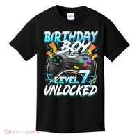 Birthday Boy Level 7 Unlocked Video Game Birthday Party Kids T-Shirt thumb 0
