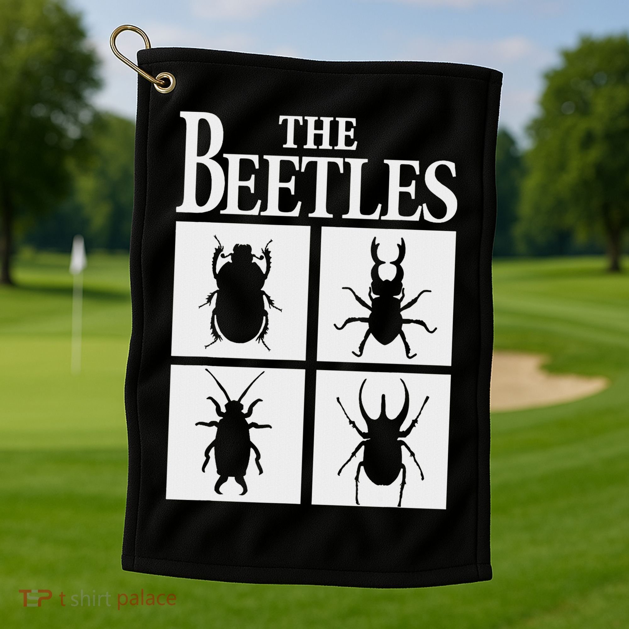 Beetles Bug Lover Funny Entomology Gifts Future Entomologist Golf Towel
