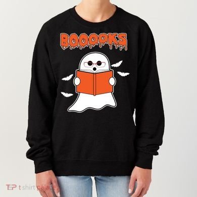 Booooks Book Lover Halloween Ghost Boo Women's Sweatshirt