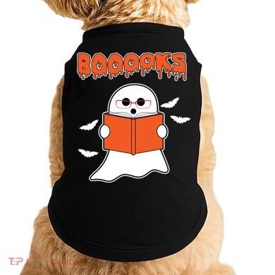 Booooks Book Lover Halloween Ghost Boo Doggie Tank