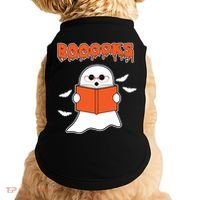 Booooks Book Lover Halloween Ghost Boo Doggie Tank thumb 0