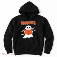 Booooks Book Lover Halloween Ghost Boo Hoodie thumb 0