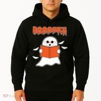 Booooks Book Lover Halloween Ghost Boo Hoodie thumb 2