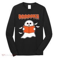 Booooks Book Lover Halloween Ghost Boo Long Sleeve Shirt thumb 0