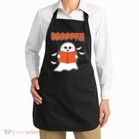 Booooks Book Lover Halloween Ghost Boo Apron thumb 2