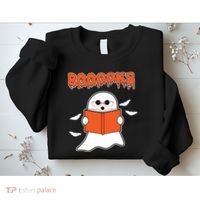 Booooks Book Lover Halloween Ghost Boo Sweatshirt thumb 2