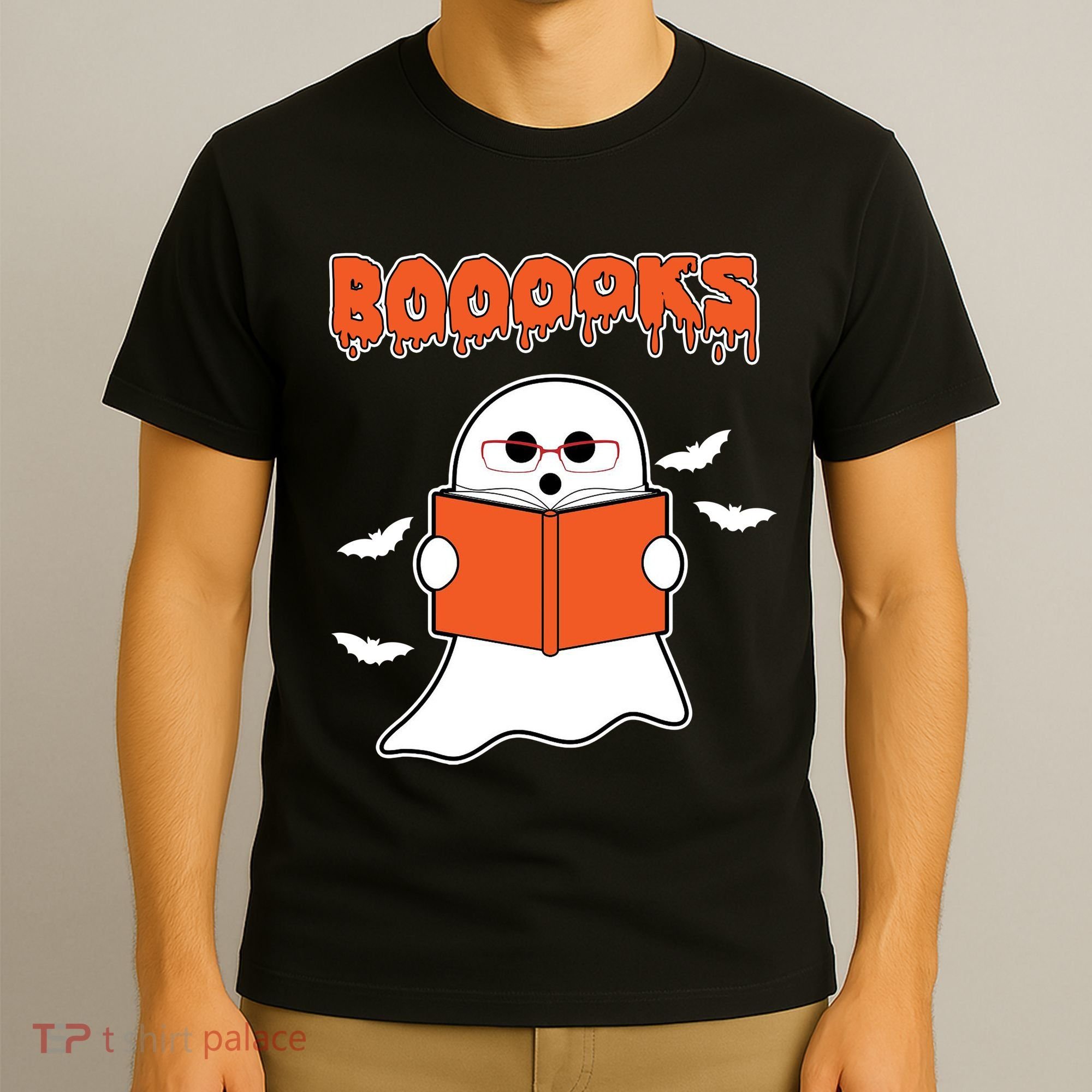 Booooks Book Lover Halloween Ghost Boo T-Shirt
